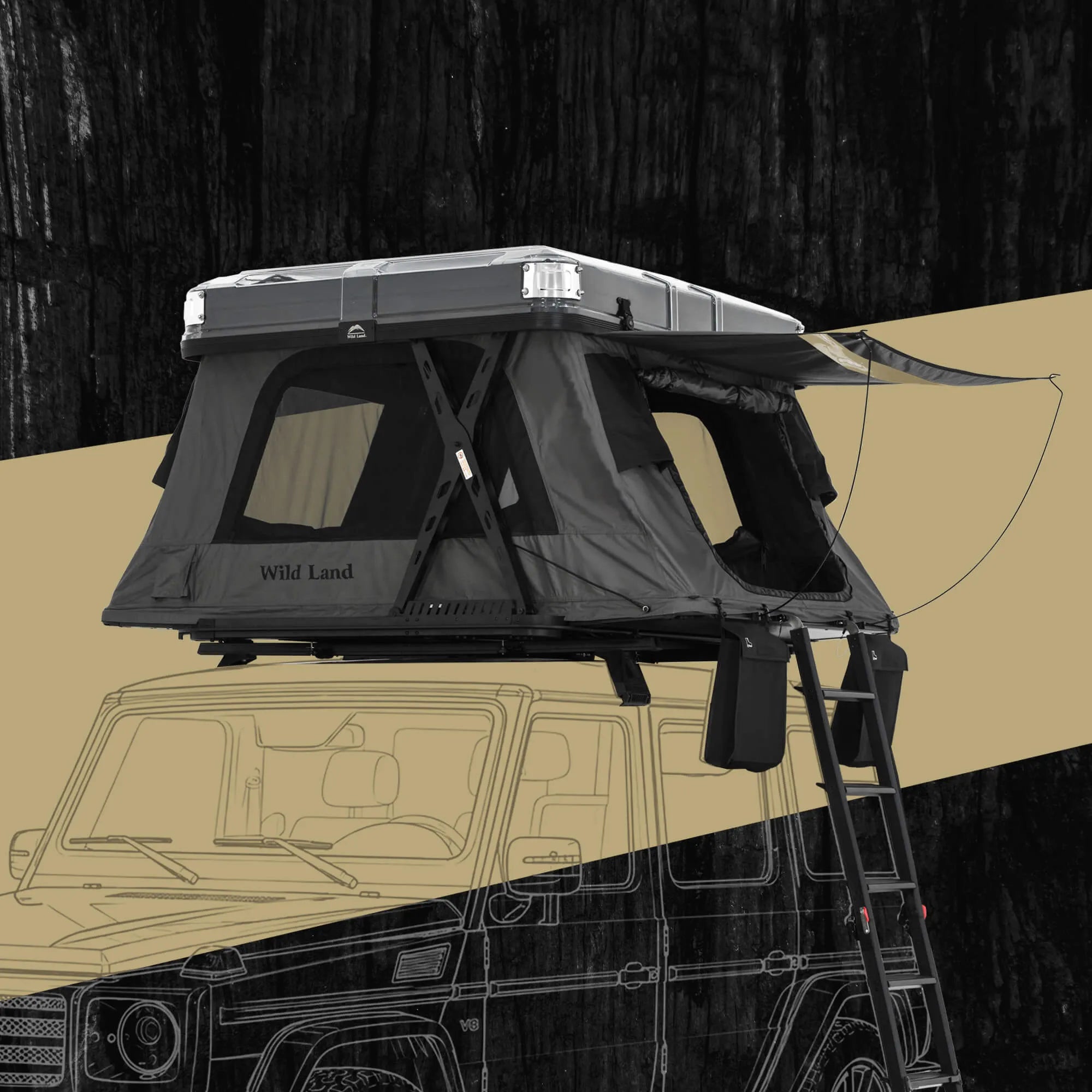 Skyera | Automatic Hard Shell Roof Top Tent | Wild Land