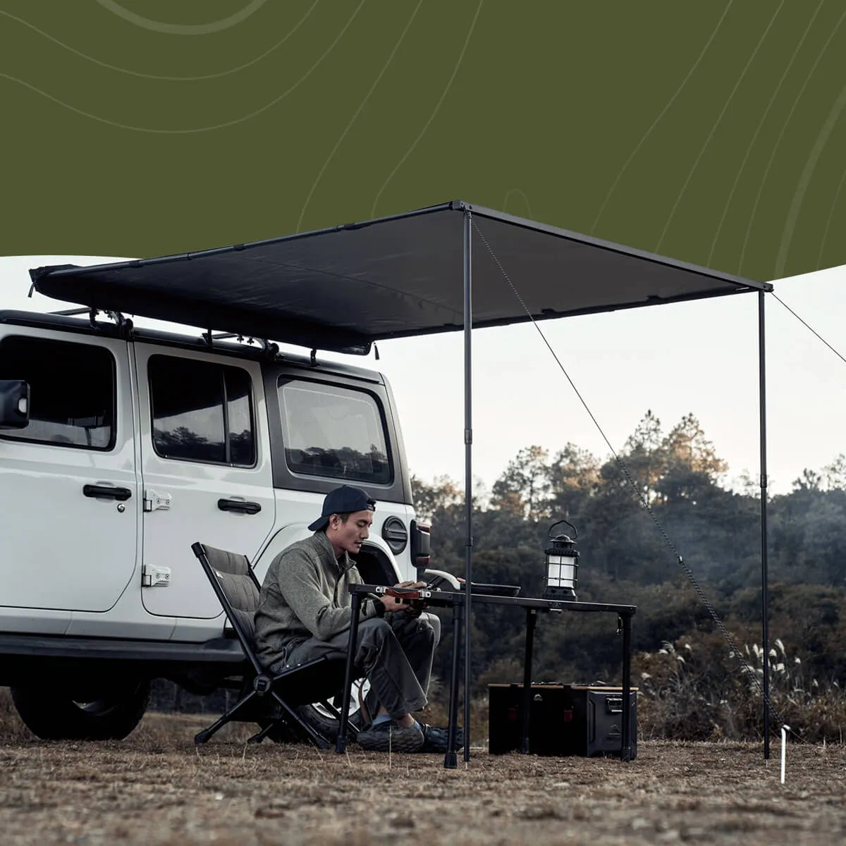 WildLand Car Awning LW Compact Car Shelter for Camping