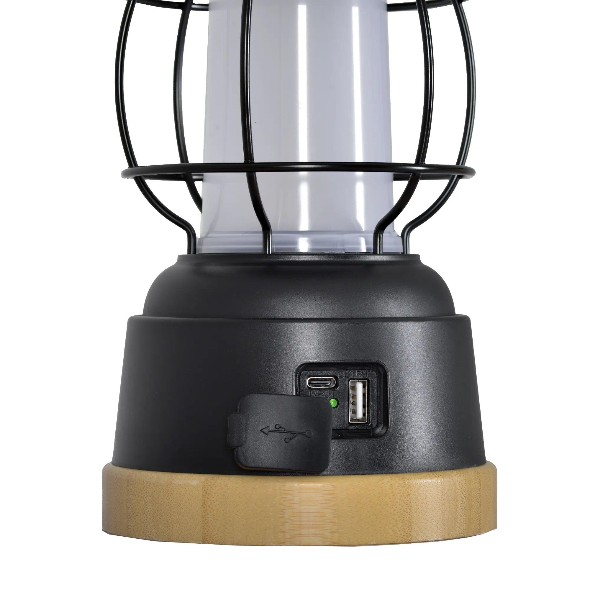 Durable metal handle and waterproof charging port of Knight SE outdoor light