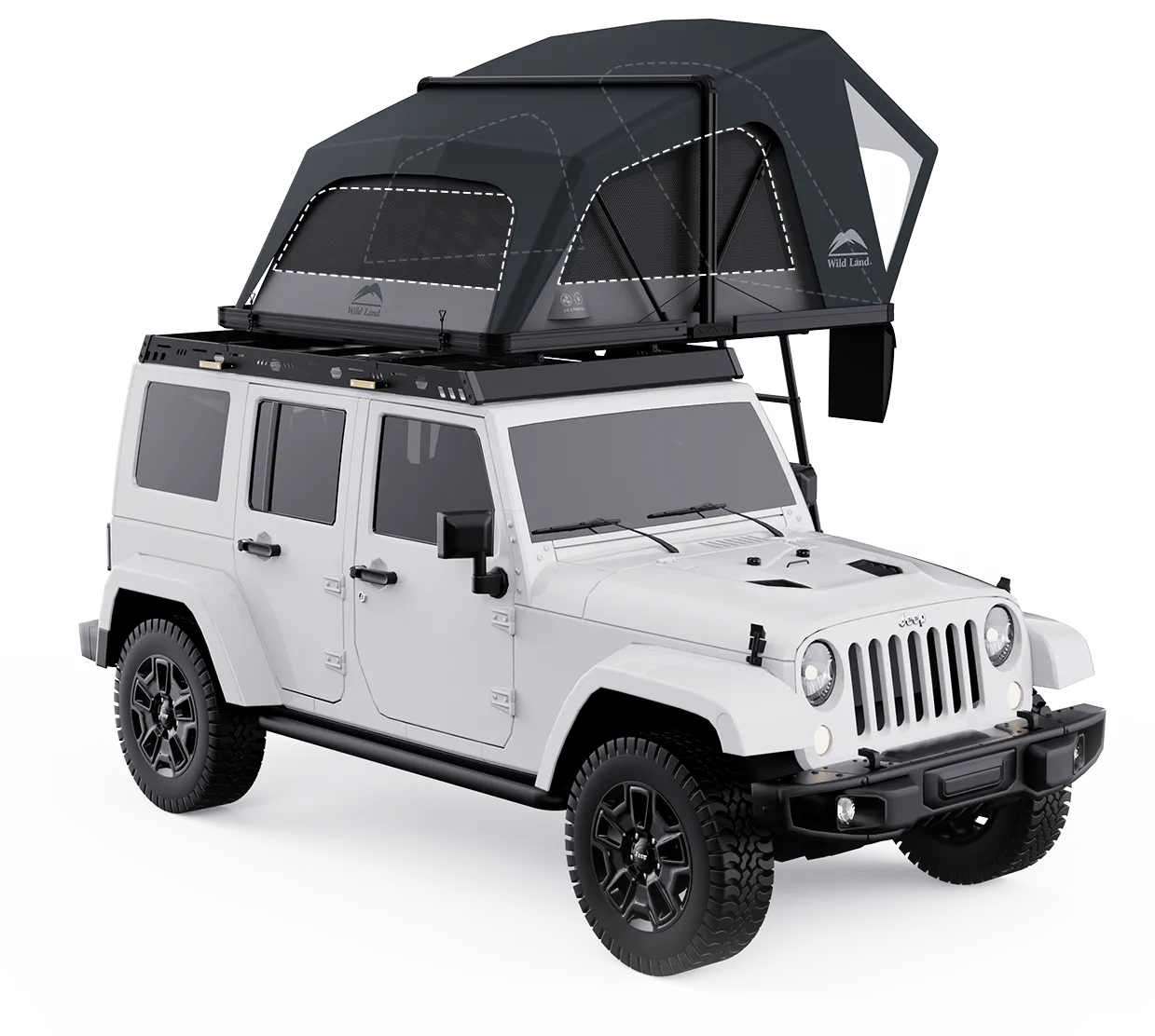 Wild Land Summit Explorer Max Roof Top Tent Door and window perspective