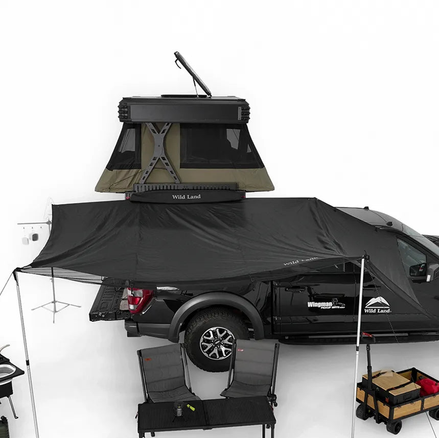 Wild Land Wingmen Roof Top Tent Awning Awning display