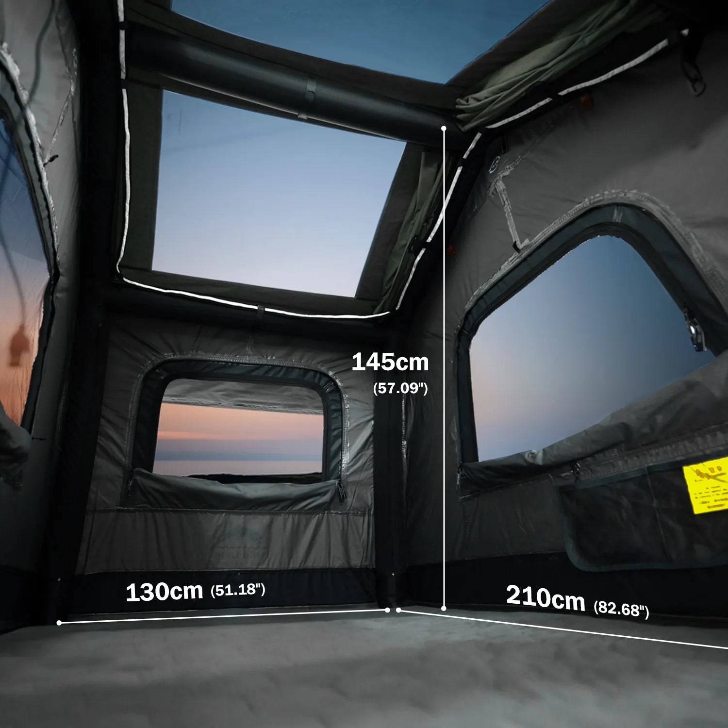 Wild Land Air Cruiser Rooftop Tent Internal Space Size