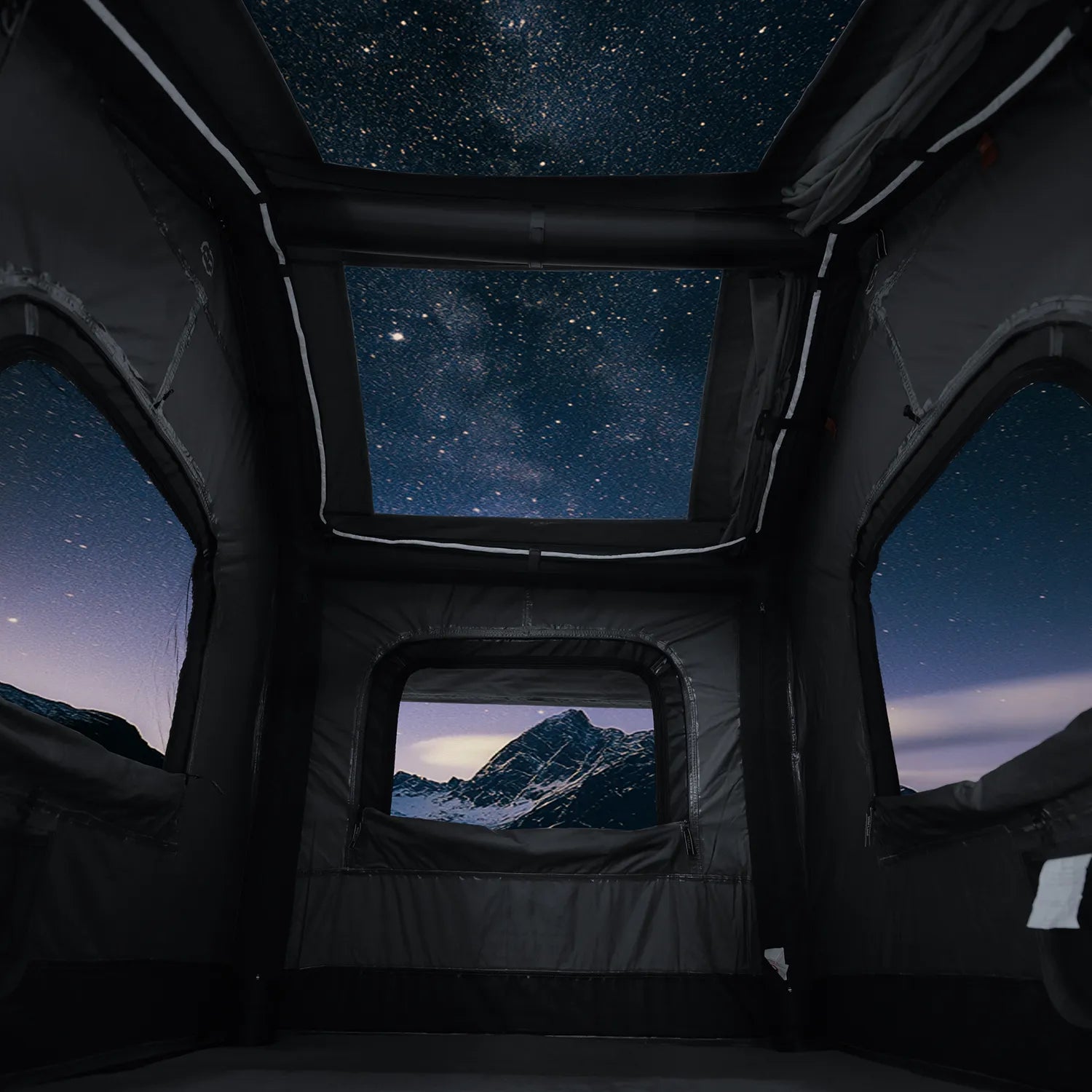 Wild Land Air Cruiser Rooftop Tent Night Interior Display