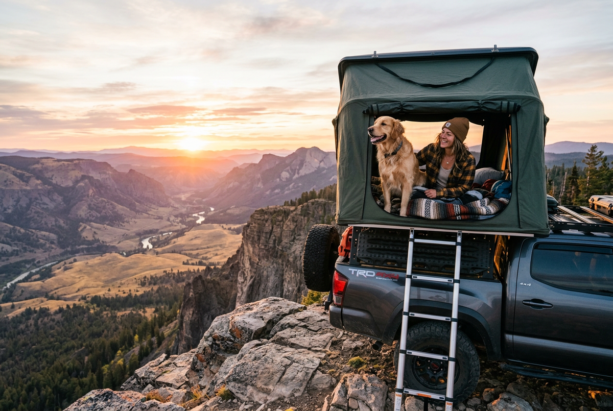 How Can I Get a Large Dog Into a Rooftop Tent Safely?